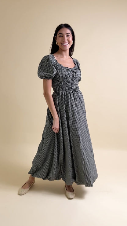 Veronica Gingham Midi Dress