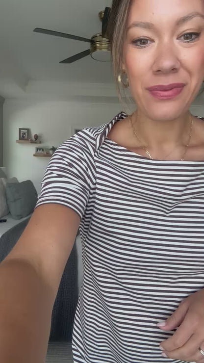 Victoria Striped Midi Dress