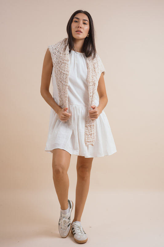 Lily Tie Back Linen Dress