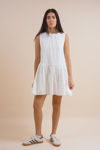 Lily Tie Back Linen Dress