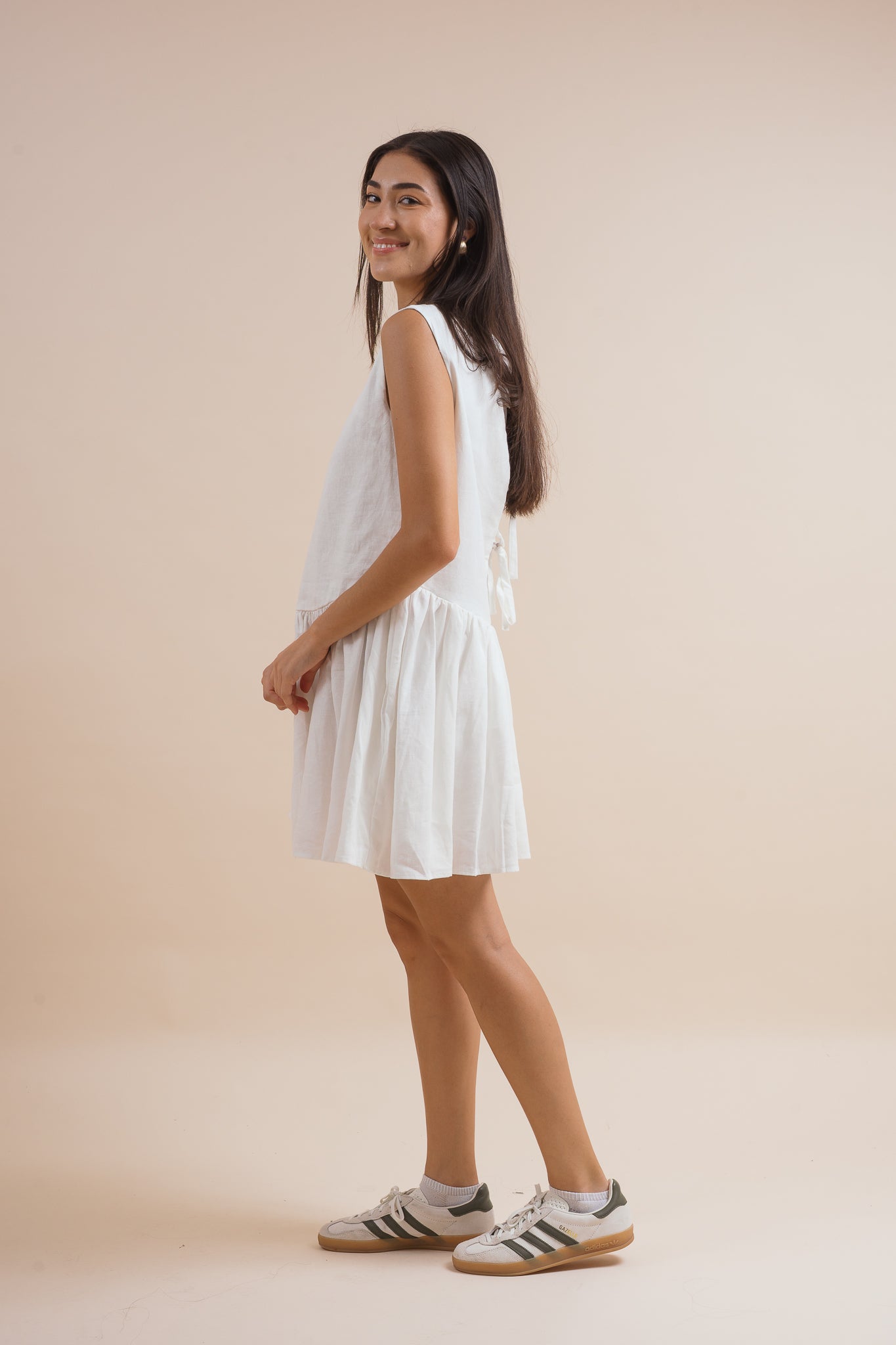 Lily Tie Back Linen Dress