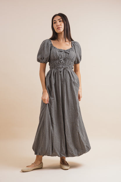 Veronica Gingham Midi Dress