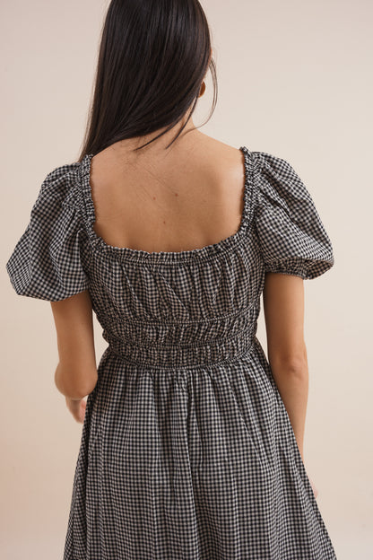 Veronica Gingham Midi Dress