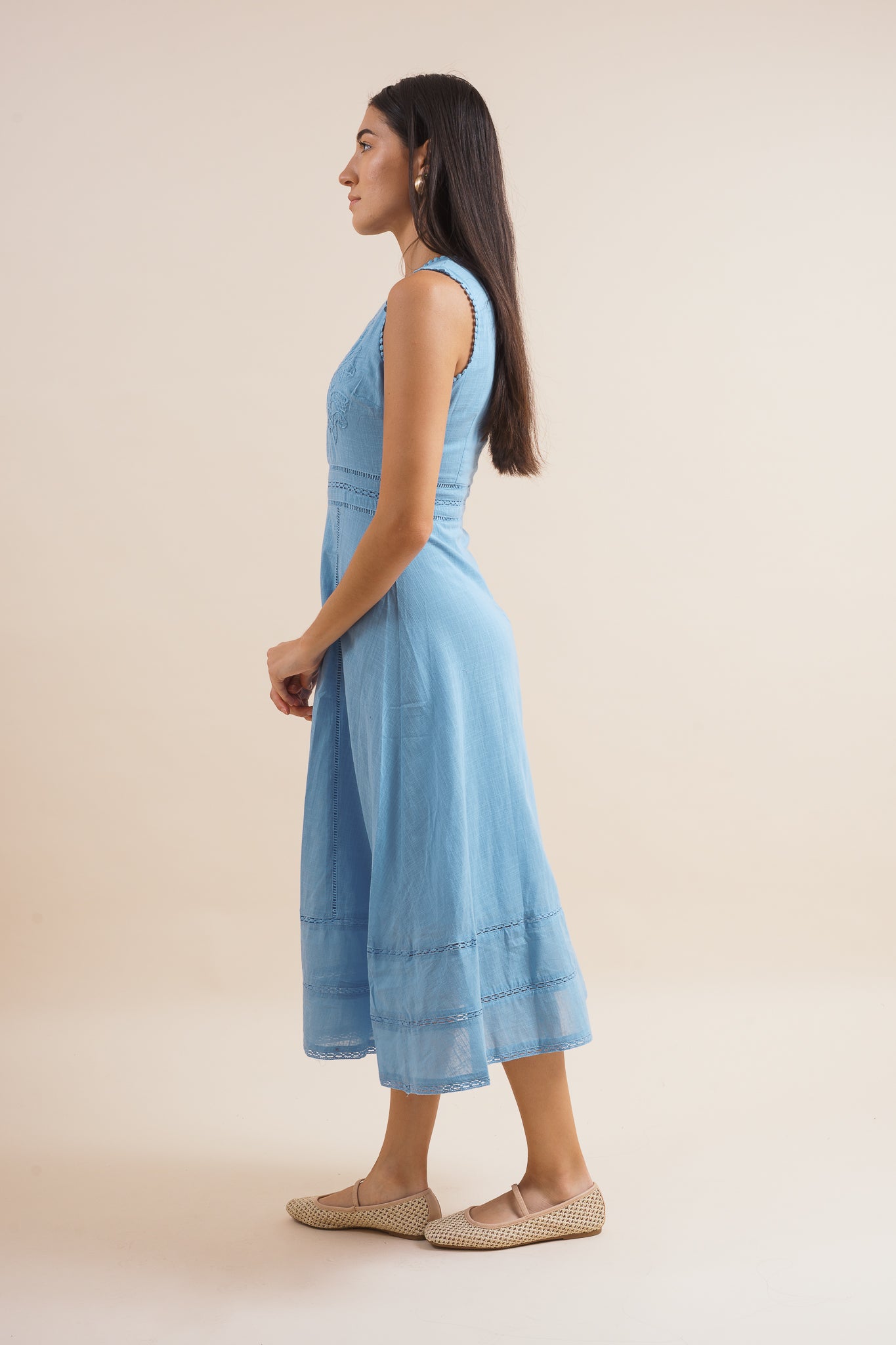 Adelaide Embroidered Midi Dress