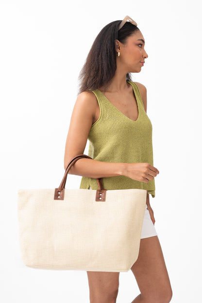 Hazel Straw Tote