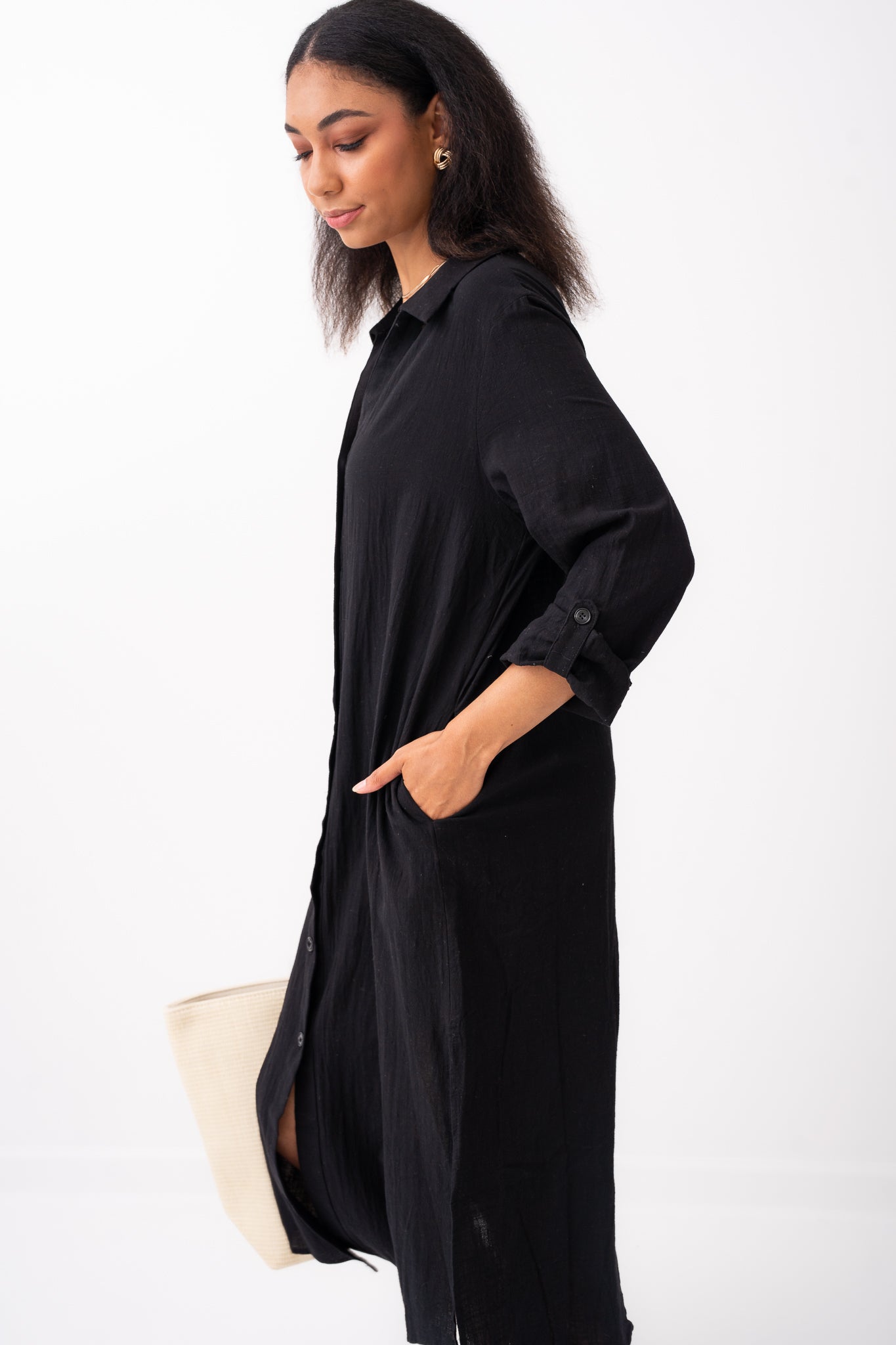 The Layton Button Down Shirt Dress