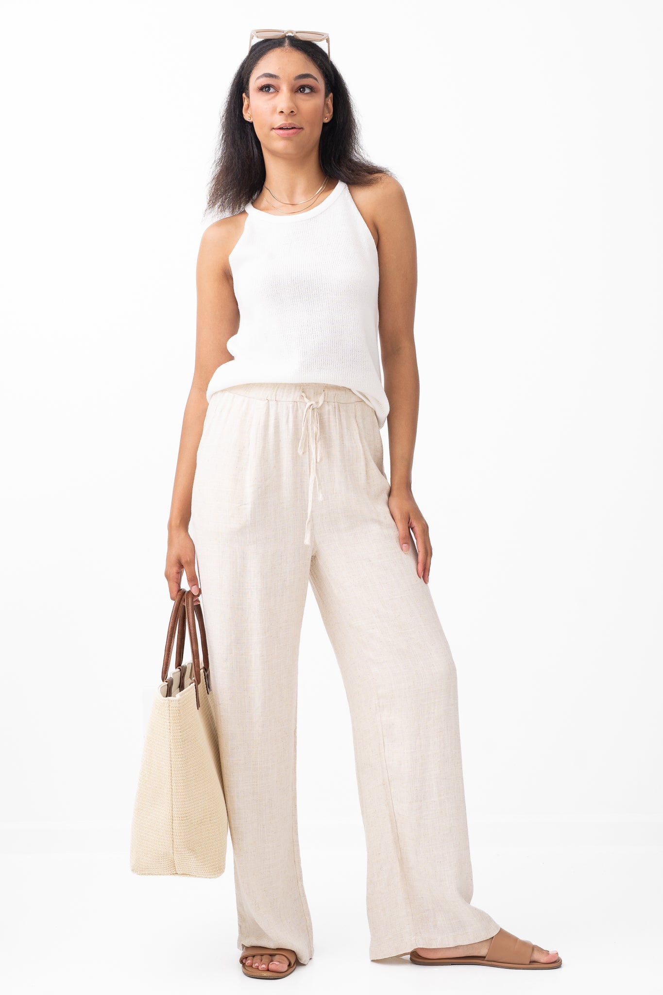 Linen Wide Leg Pants