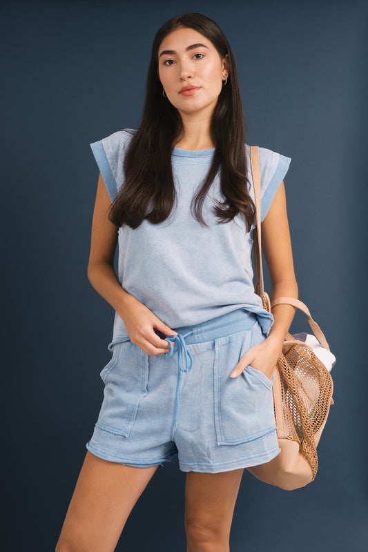 Washed Solid Loungewear Set