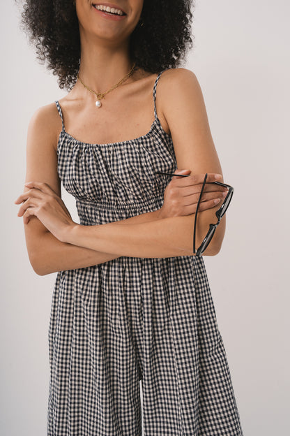 Gingham Wide Fit Jumpsuit