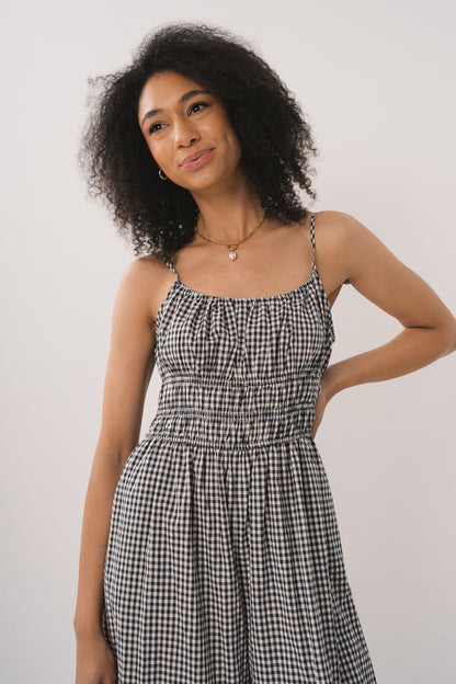 Gingham Wide Fit Jumpsuit