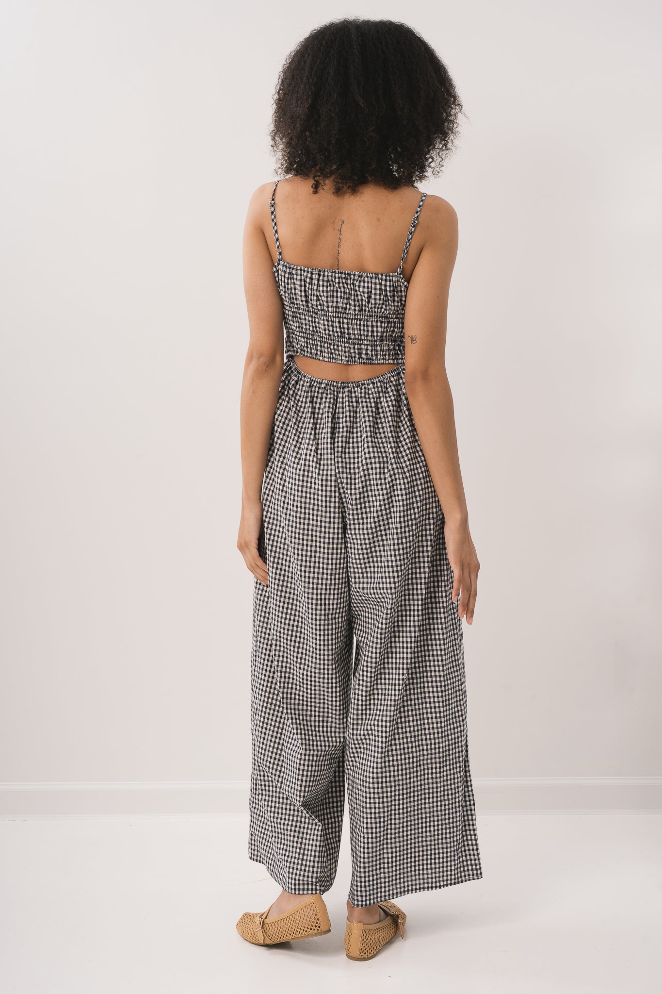 Gingham Wide Fit Jumpsuit