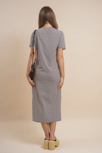 Victoria Striped Midi Dress