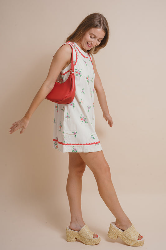 Chloe Embroidered Shift Dress