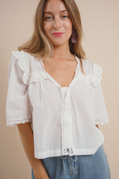 Evie Embroidered Top