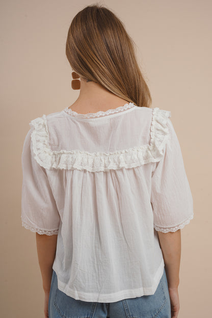 Evie Embroidered Top