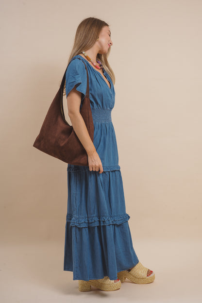 Haysville Poplin Tiered Maxi Dress