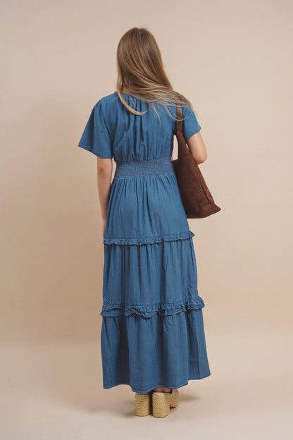 Haysville Poplin Tiered Maxi Dress