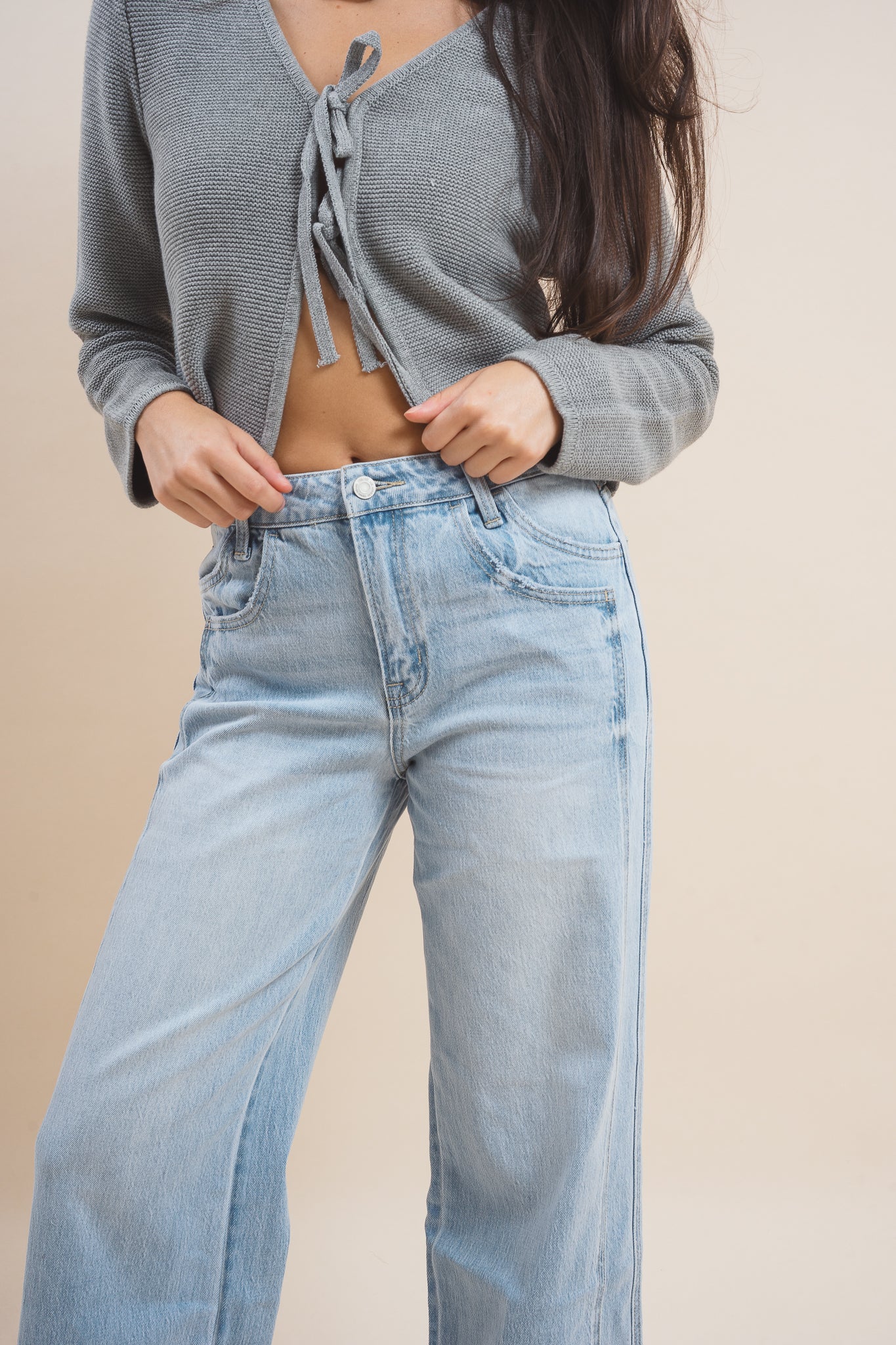 Super High Rise Cuffed Baggy Wide Jeans