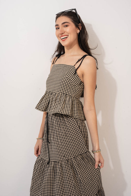 Gingham Pattern Top