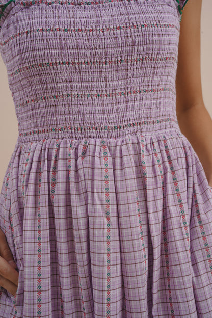 Diana Checkered Midi Dress