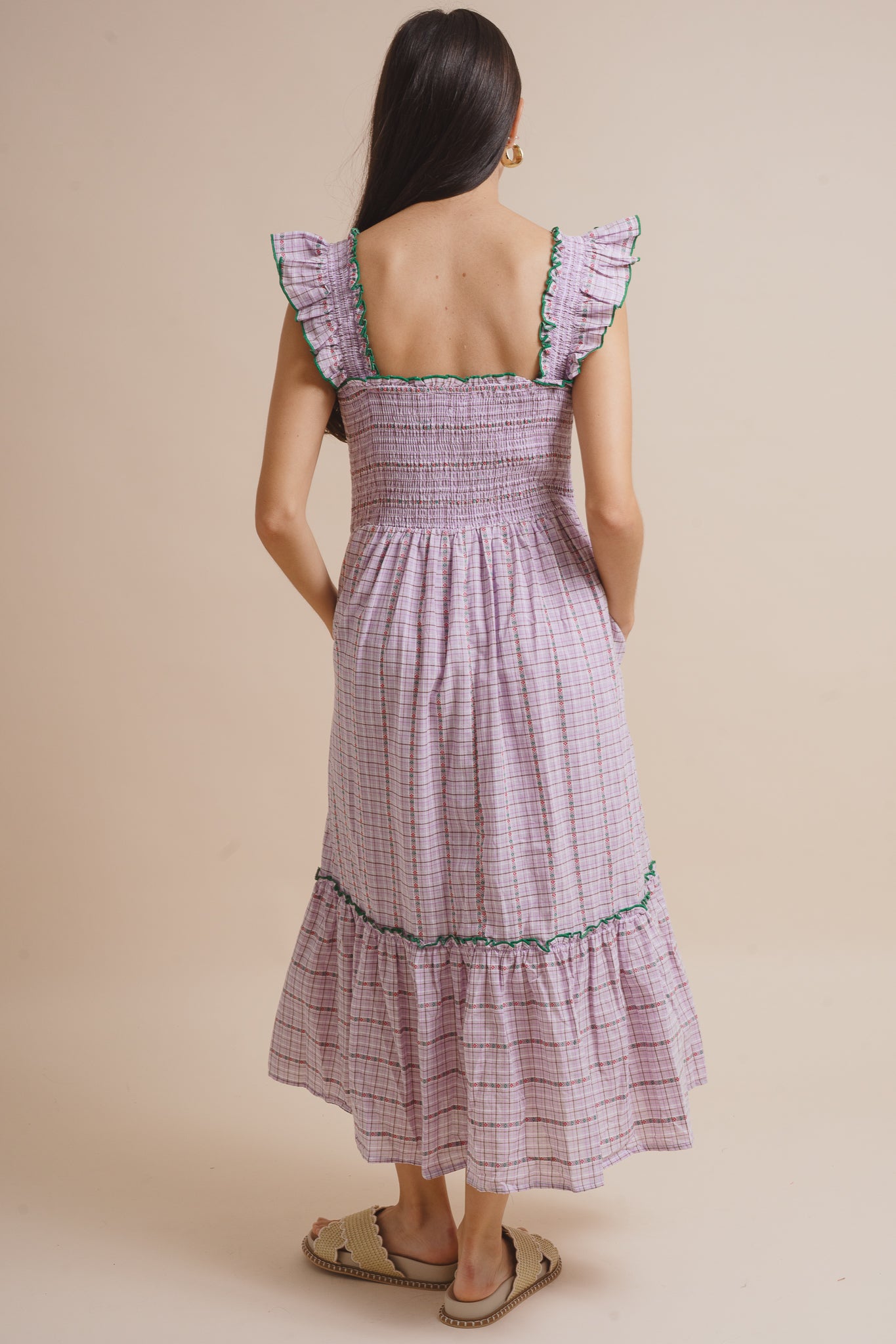 Diana Checkered Midi Dress