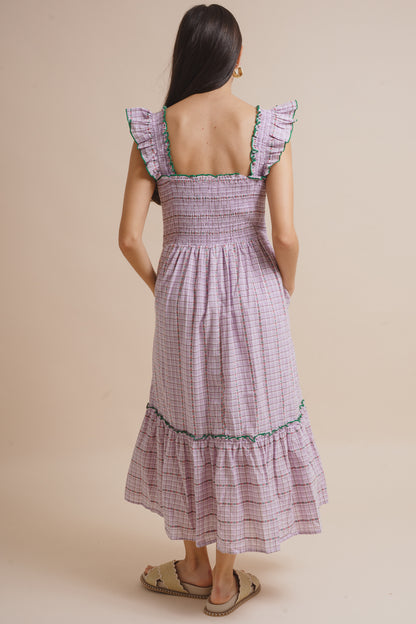 Diana Checkered Midi Dress