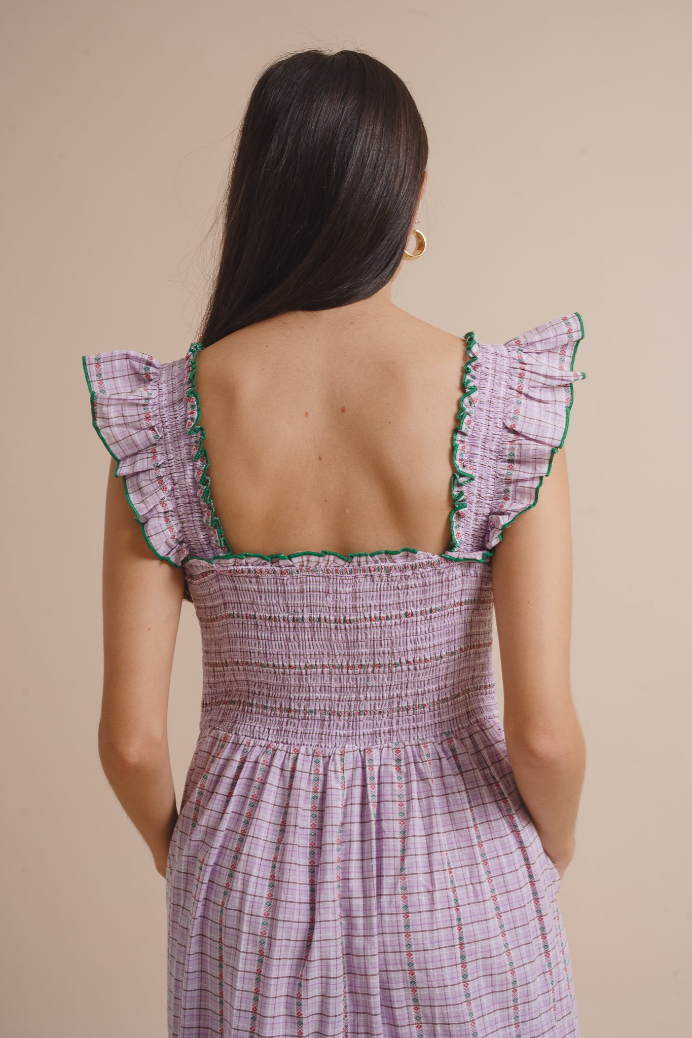 Diana Checkered Midi Dress