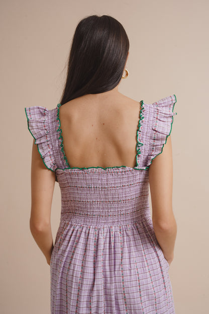 Diana Checkered Midi Dress