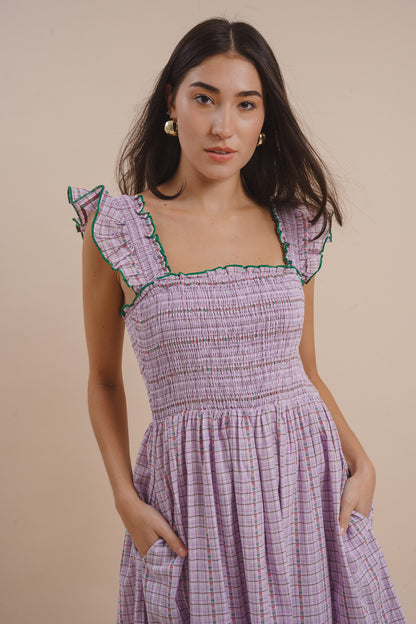 Diana Checkered Midi Dress