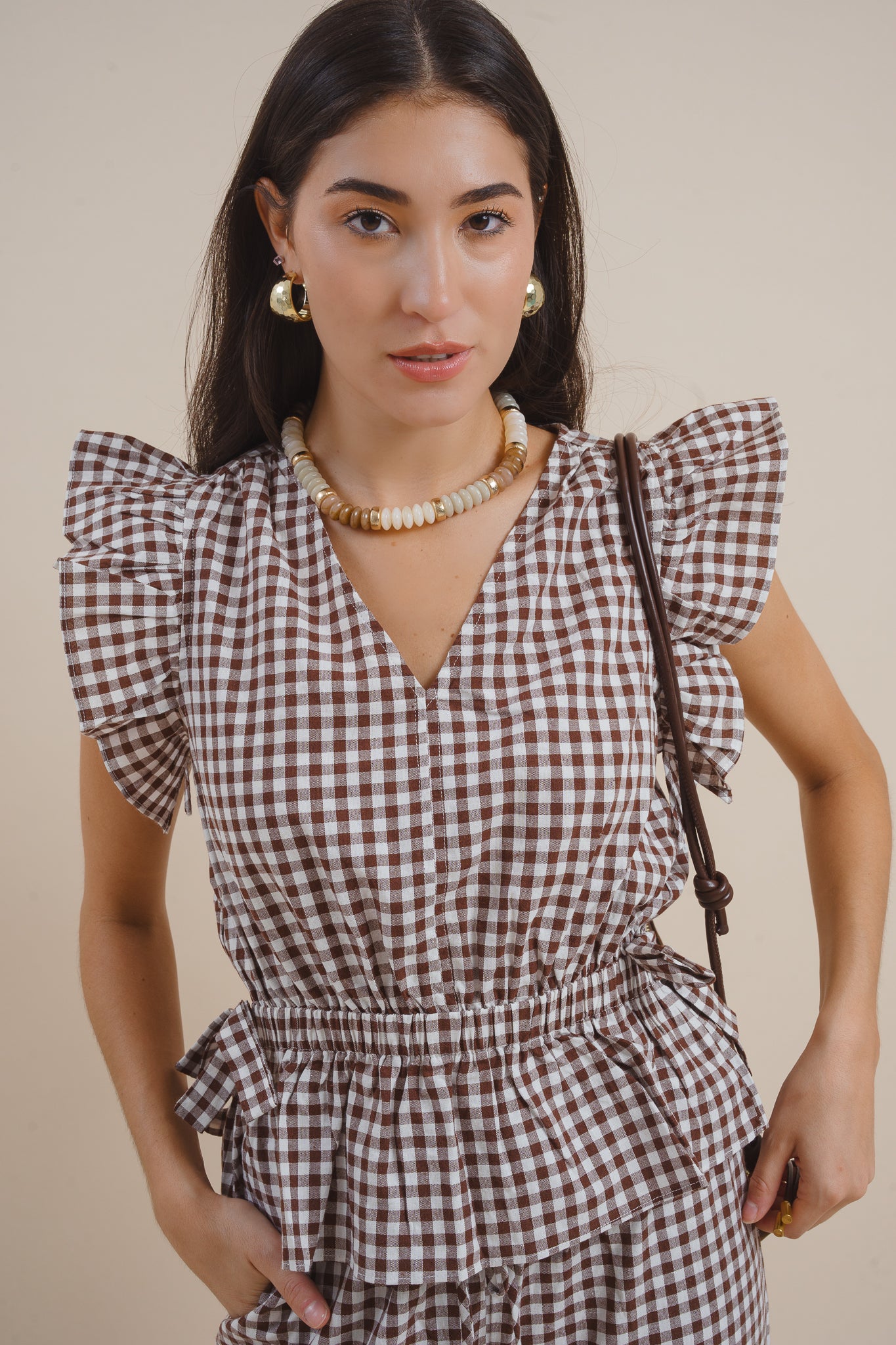 Margot Gingham Top