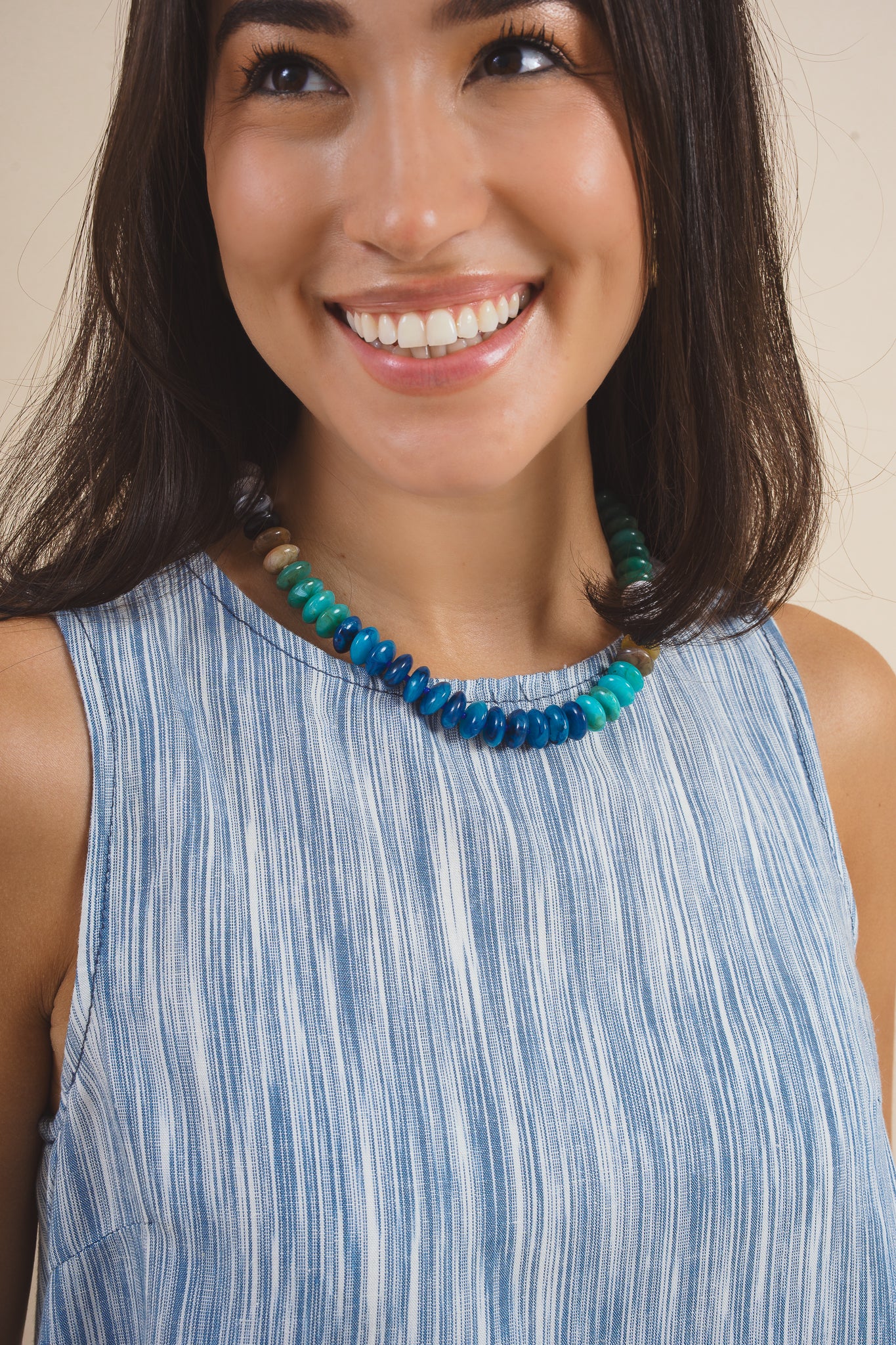 Seabound Chunky Resin Beaded Necklace