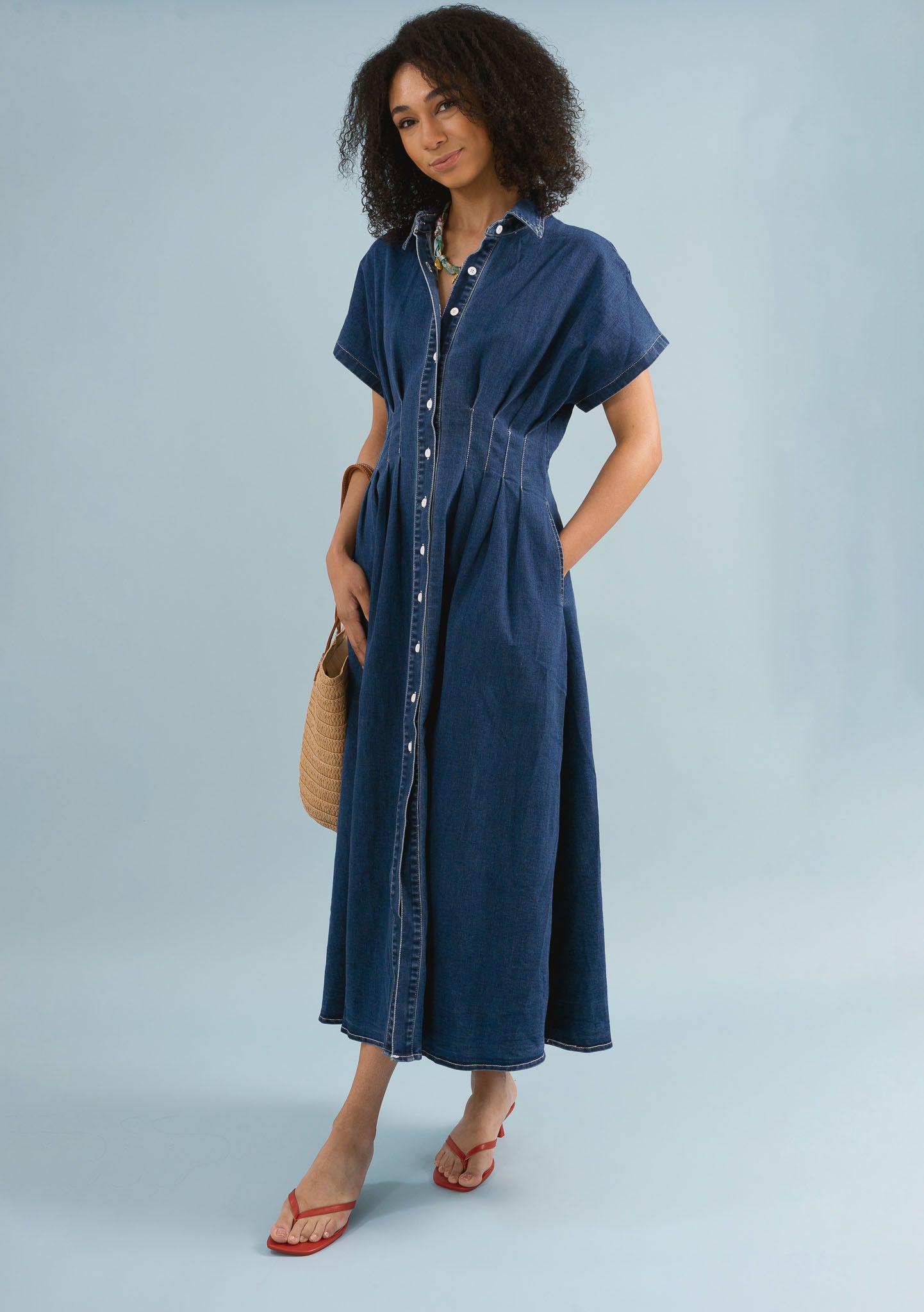 Stella Denim Midi Dress