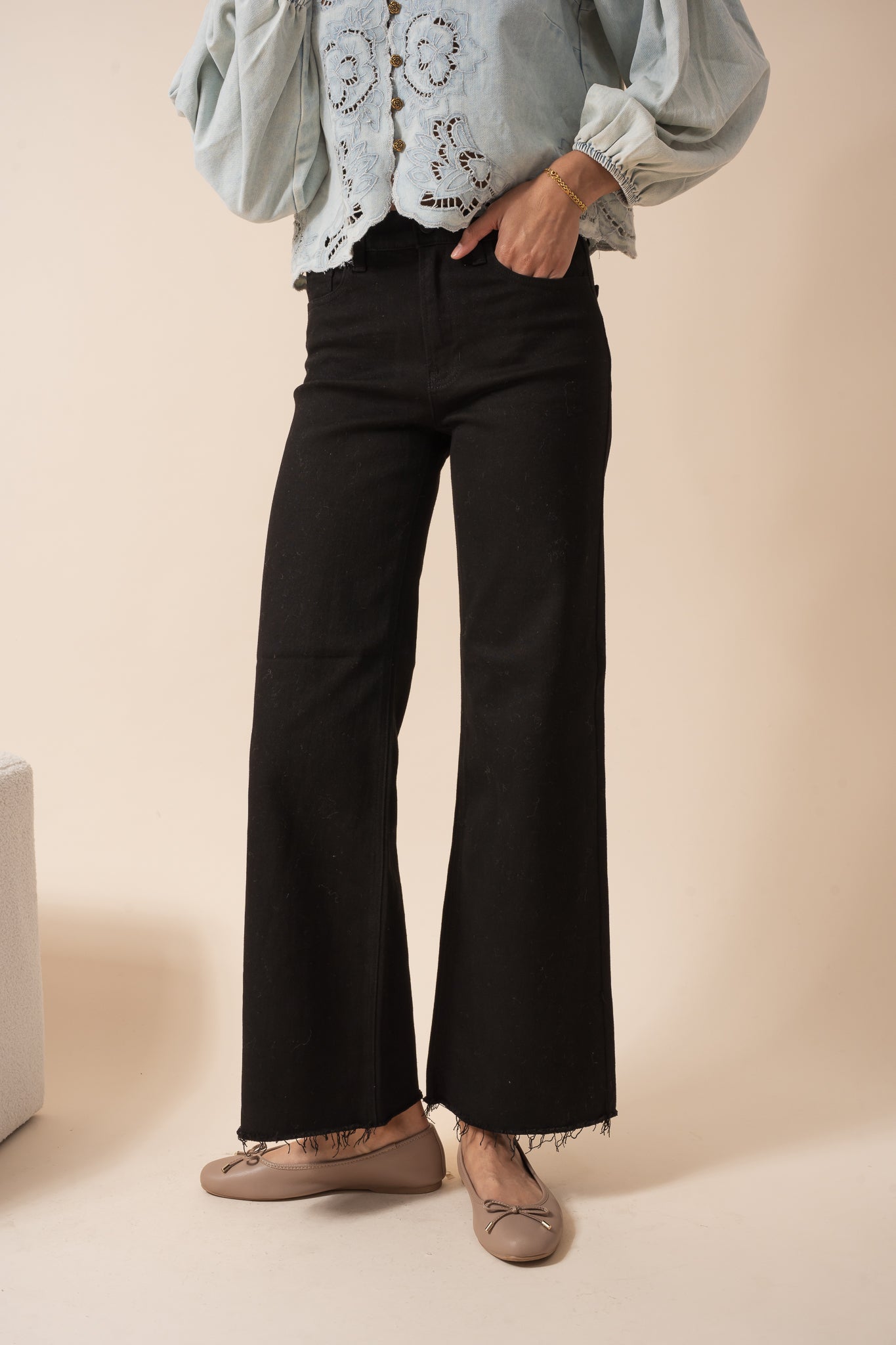 Slim Wide Leg Jeans